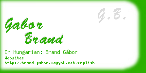 gabor brand business card