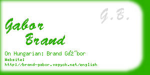 gabor brand business card
